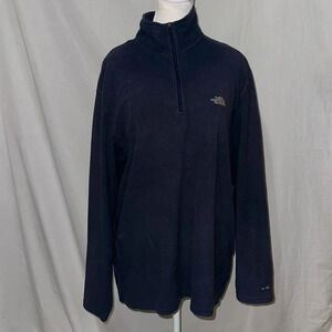 mens blue fleece The North Face 1/4 zip up pullover size large